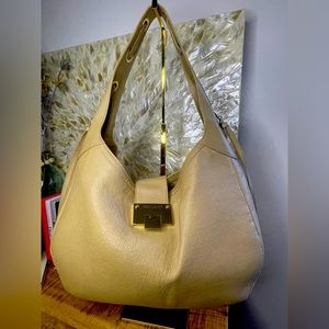 JIMMY CHOO Calfskin Leather Shoulder Bag